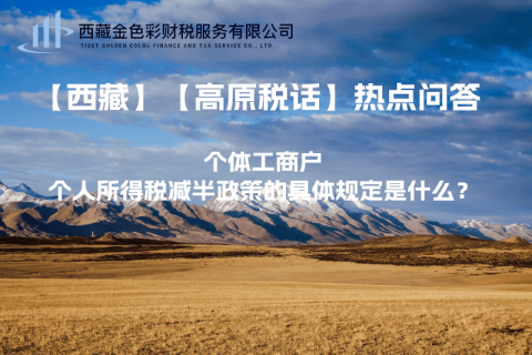 个体工商户个人所得税减半政策的具体规定是什么？